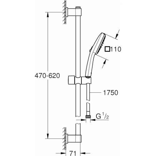 Set za tuširanje Grohe Vitalio Comfort 110 26398001 Metal Cijena