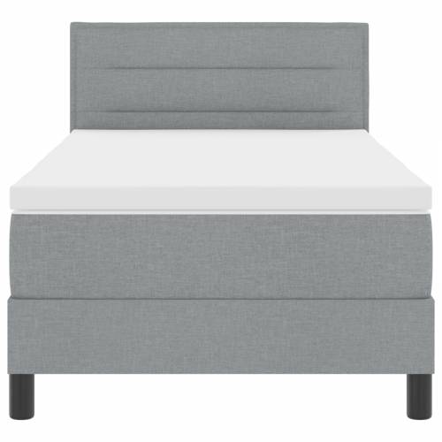 Box Spring Krevet s Dušekom Svijetlo Siva 90x190 cm Tkanina Cijena