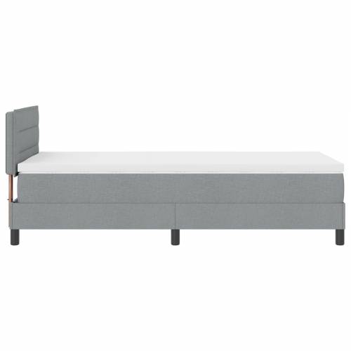 Box Spring Krevet s Dušekom Svijetlo Siva 90x190 cm Tkanina Cijena
