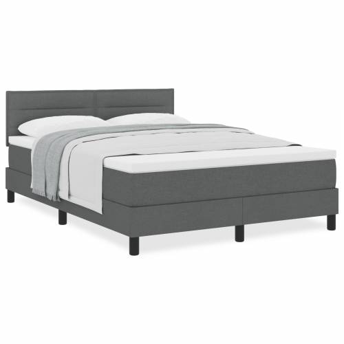 Krevet s podnicom s madracem tamnosiv 160x200 cm tkanina Cijena