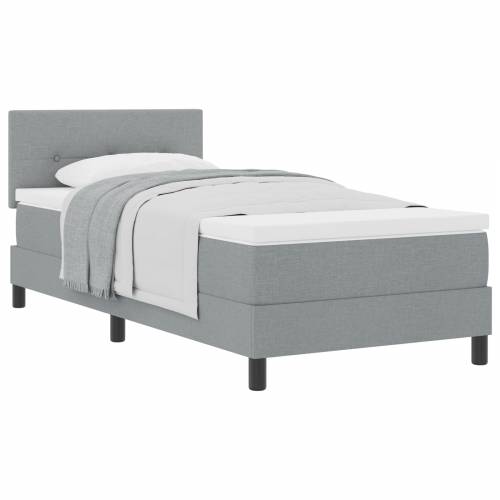 okvir kreveta s madracem svijetlo siva 90x190 cm tkanina Cijena