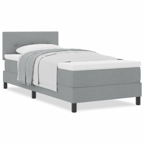 okvir kreveta s madracem svijetlo siva 90x190 cm tkanina Cijena