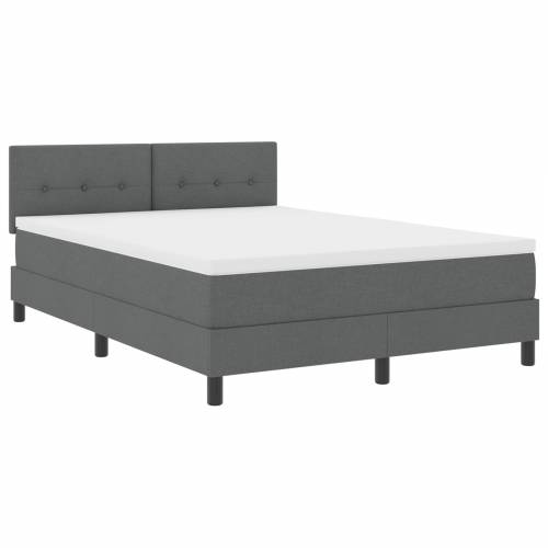 Krevet s kutijom s madracem tamnosive boje 160x200 cm od tkanine Cijena