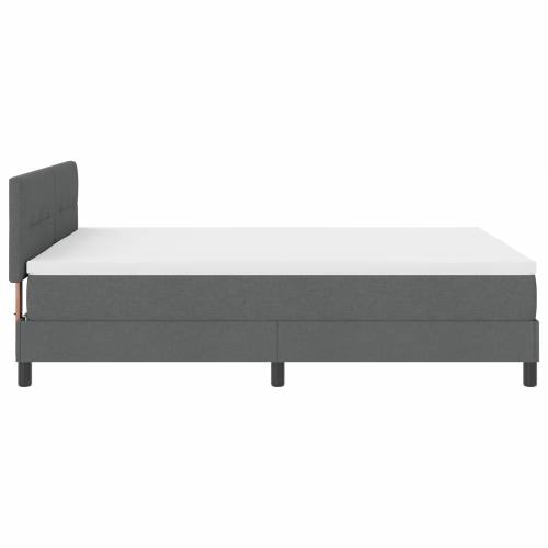 Krevet s kutijom s madracem tamnosive boje 160x200 cm od tkanine Cijena