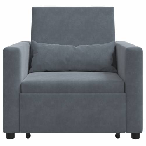 3-u-1 jednosobni sofa krevet pretvarajući tamno sivi pliš Cijena