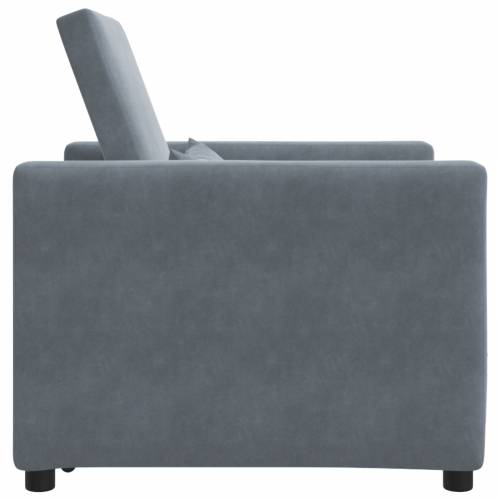 3-u-1 jednosobni sofa krevet pretvarajući tamno sivi pliš Cijena