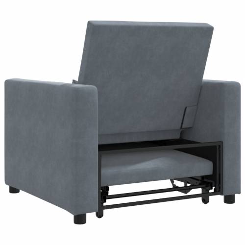 3-u-1 jednosobni sofa krevet pretvarajući tamno sivi pliš Cijena