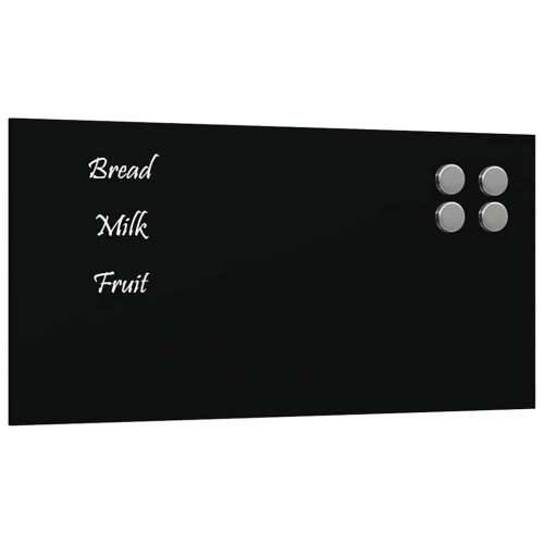 Zidna magnetna ploča crna 40 x 20 cm od kaljenog stakla - Crna 40 x 20 cm Cijena