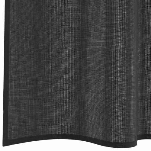 Voile zavjese s džepovima za šipke 2 kom crne - Crna 140 x 140 cm 1 s džepovima za šipke Cijena