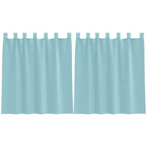 Voile zavjese s džepovima za šipke 2 kom tirkizne - Tirkizna 140 x 140 cm 1 s džepovima za šipke Cijena