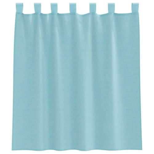 Voile zavjese s džepovima za šipke 2 kom tirkizne - Tirkizna 140 x 140 cm 1 s džepovima za šipke Cijena