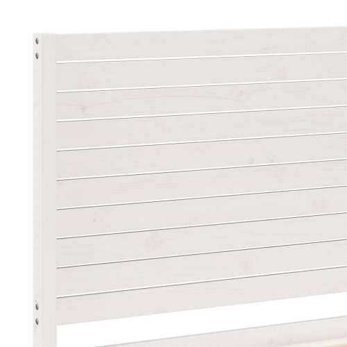 Dugi okvir kreveta bez madraca bijeli 90 x 210 cm masivno drvo - Bijela 90 x 210 cm Cijena