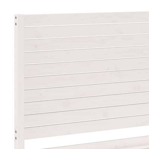 Dugi okvir kreveta bez madraca bijeli 140 x 220 cm masivno drvo - Bijela 140 x 220 cm Cijena