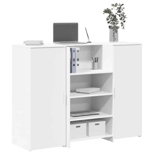 Recepcijski stol bijeli 135x50x103,5 cm izrađeno drvo - Bijela 135 x 50 x 103.5 cm Cijena