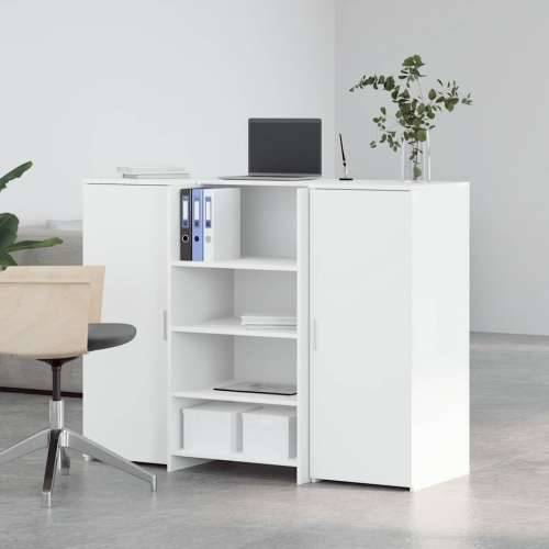 Recepcijski stol bijeli 135x50x103,5 cm izrađeno drvo - Bijela 135 x 50 x 103.5 cm Cijena