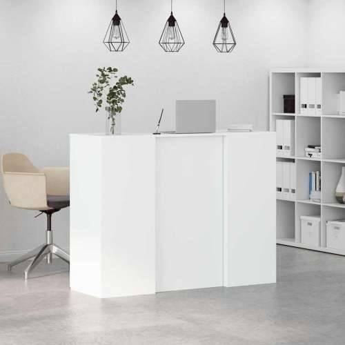 Recepcijski stol bijeli 135x50x103,5 cm izrađeno drvo - Bijela 135 x 50 x 103.5 cm Cijena