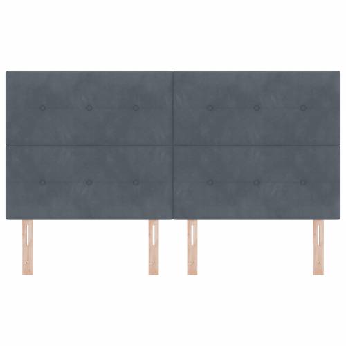 LED Uzglavlje Tamno Sivo 90 cm Baršun Cijena