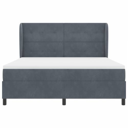 Box Spring Krevet s Madracem Tamno Siva 180x200 cm Baršun Cijena