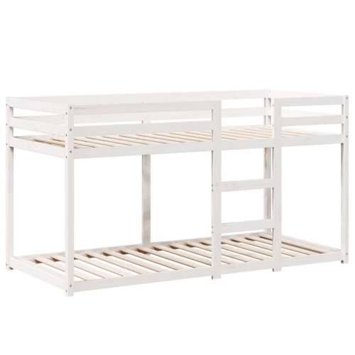 Krevet na kat s krovom bijeli 90 x 190 cm od masivne borovine - Bijela 90 x 190 cm Cijena