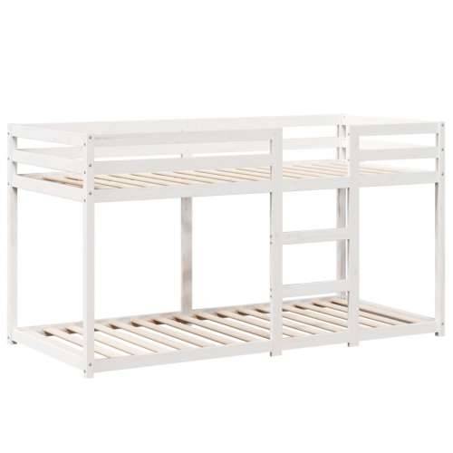 Krevet na kat s krovom bijeli 90 x 190 cm od masivne borovine - Bijela 90 x 190 cm Cijena
