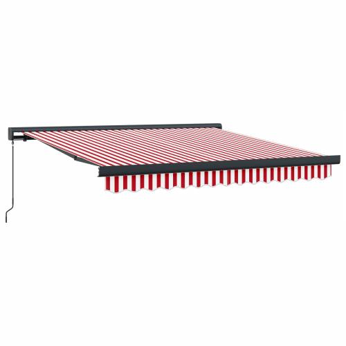 Ručno Retraktilna Tenda Crvena i Bijela Pruga 300x250 cm Cijena