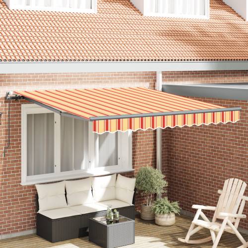 Ručno uvlačiva tenda žuta i narančasta 350x250 cm Cijena