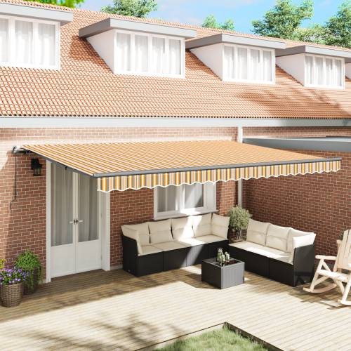 Ručno Uvlačiva Tenda Multicolour Stripe 500x350 cm Cijena