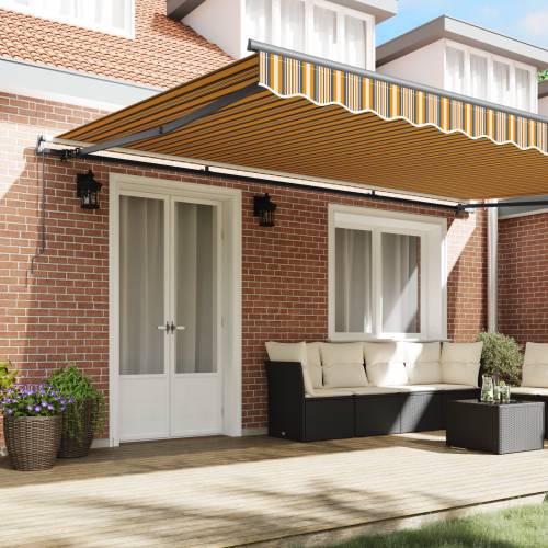 Ručno Uvlačiva Tenda Multicolour Stripe 500x350 cm Cijena