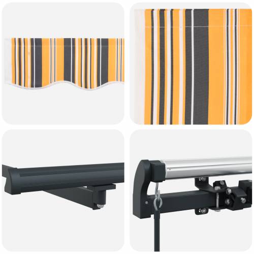 Ručno Uvlačiva Tenda Multicolour Stripe 500x350 cm Cijena