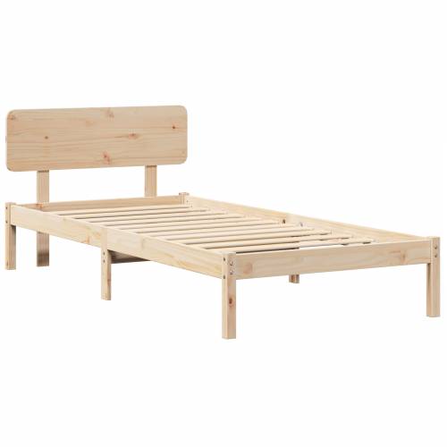 Krevetna konstrukcija s uzglavljem 75x190 cm od čvrste borovine Cijena