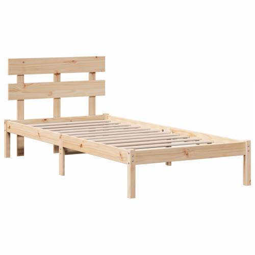 Krevetna konstrukcija s uzglavljem 90x190 cm od masivnog drva borovina Cijena