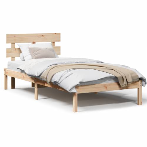 Krevetna konstrukcija s uzglavljem 90x190 cm od masivnog drva borovina Cijena