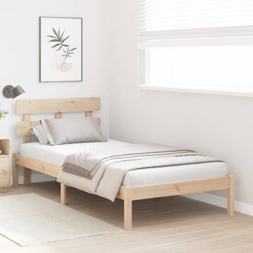Krevetna konstrukcija s uzglavljem 90x190 cm od masivnog drva borovina Cijena