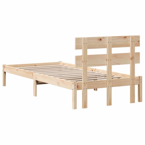 Krevetna konstrukcija s uzglavljem 90x190 cm od masivnog drva borovina Cijena