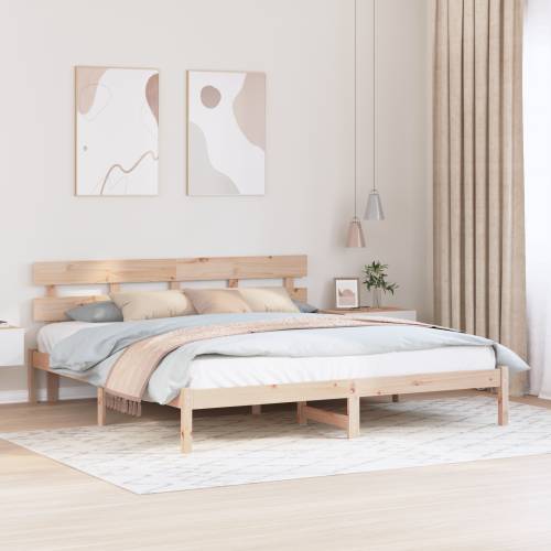 okvir kreveta s uzglavljem 200x200 cm od masivne borovine Cijena