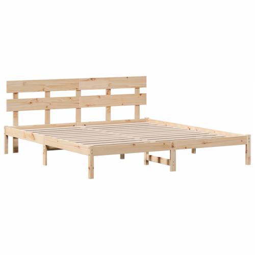 okvir kreveta s uzglavljem 200x200 cm od masivne borovine Cijena