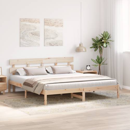 okvir kreveta s uzglavljem 200x200 cm od masivne borovine Cijena