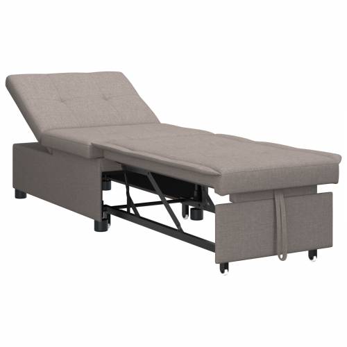 Sofa na razvlačenje 3-u-1 u taupe tkanini Cijena