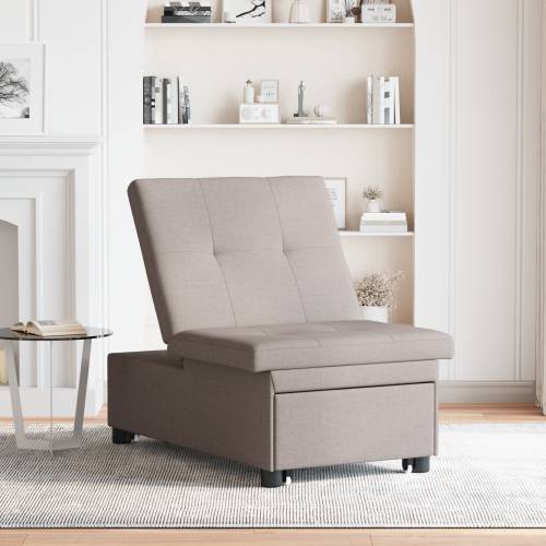 Sofa na razvlačenje 3-u-1 u taupe tkanini Cijena