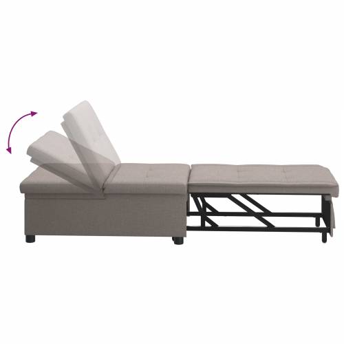 Sofa na razvlačenje 3-u-1 u taupe tkanini Cijena
