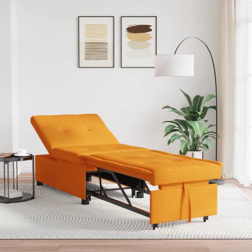 Rasklopna sofa 3-u-1 s tamno žutom tkaninom Cijena