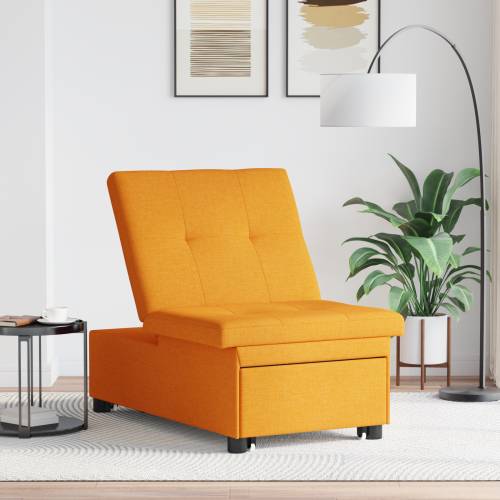 Rasklopna sofa 3-u-1 s tamno žutom tkaninom Cijena