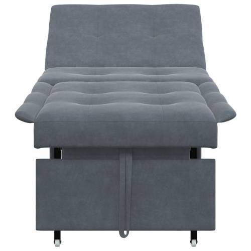 Sofa Krevet 3-u-1 Izvlačni Dizajn Tamno Sivi Baršun Cijena