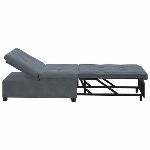 Sofa Krevet 3-u-1 Izvlačni Dizajn Tamno Sivi Baršun Cijena