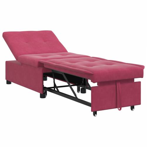 Sofa Krevet 3-u-1 Izvlačni Dizajn Bordo Baršun Cijena