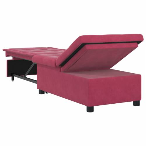 Sofa Krevet 3-u-1 Izvlačni Dizajn Bordo Baršun Cijena