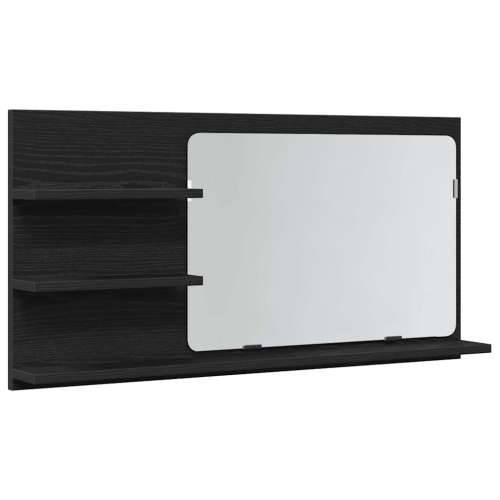 Ormarić za kupaonsko ogledalo crni hrast 90x11x45 cm inženjerski drvo - Crni hrast 1 Cijena