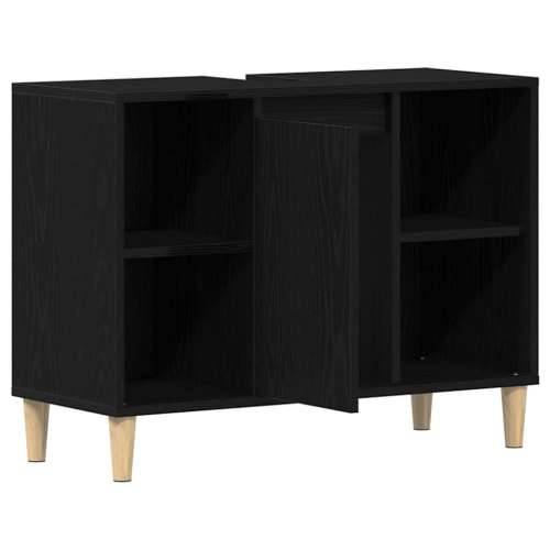 Ormarić za Lavabo - Umivaonik crni hrast 80x33x60 cm inženjerski drvo - Crni hrast 1 Cijena