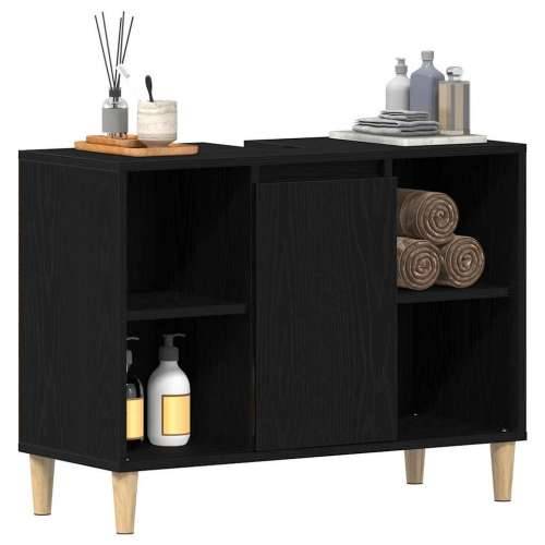 Ormarić za Lavabo - Umivaonik crni hrast 80x33x60 cm inženjerski drvo - Crni hrast 1 Cijena
