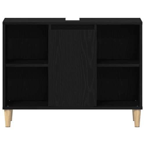 Ormarić za Lavabo - Umivaonik crni hrast 80x33x60 cm inženjerski drvo - Crni hrast 1 Cijena